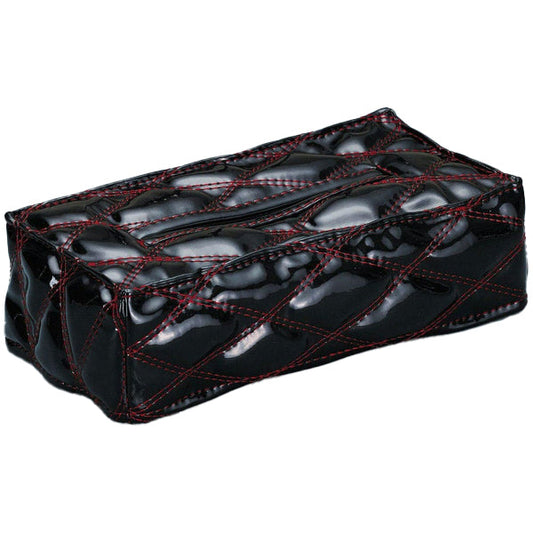 ジェットイノウエ モコモコティッシュカバーVer.2 ダブルステッチ ブラック/赤糸 594910