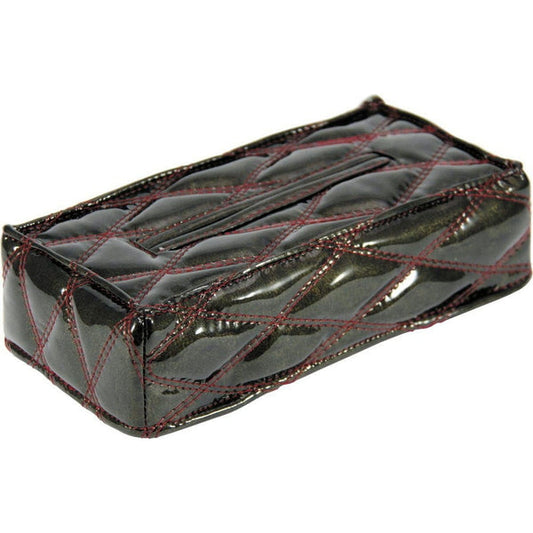 ジェットイノウエ モコモコティッシュカバーVer.2 ダブルステッチ ロイヤルブラック/赤糸 594980