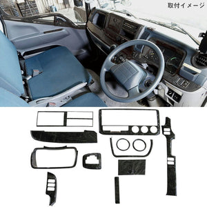 ジェットイノウエ インテリア3Dパネル 三菱ふそう '20キャンター/2tブルーテックキャンター 標準車用 黒木目調 595472