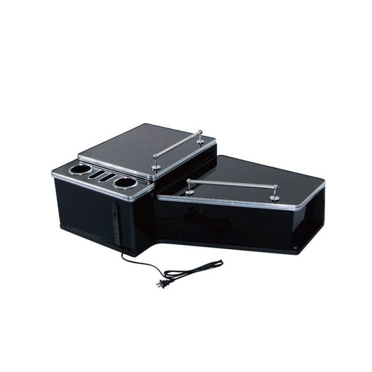 ジェットイノウエ センターテーブル いすゞ ファイブスターギガ用 コンセント＆USB付 ピアノブラック 595522