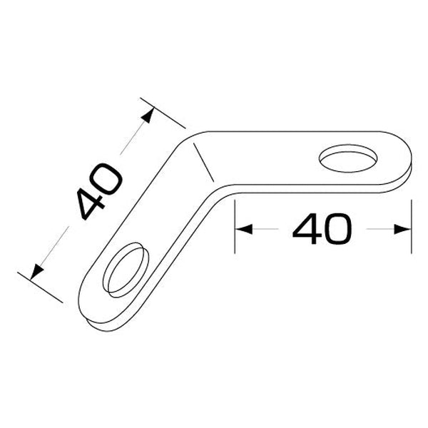 ジェットイノウエ ストロングステー ストレート ステンレス No.5（40×40mm） 596105