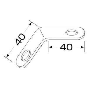 ジェットイノウエ ストロングステー ストレート ステンレス No.5（40×40mm） 596105