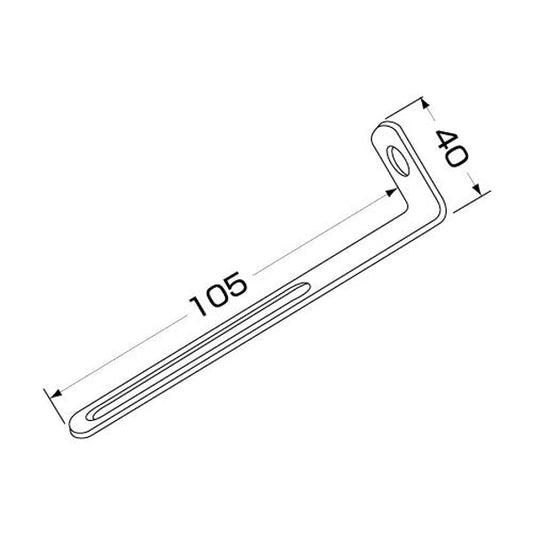 ジェットイノウエ ストロングステー ストレート ステンレス No.7（40×105mm） 596107
