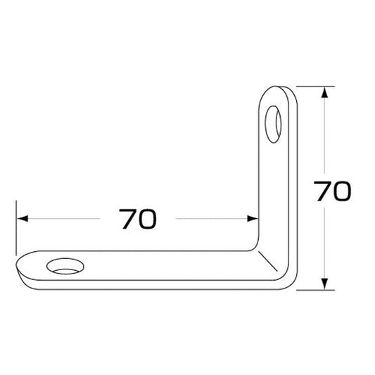 ジェットイノウエ ストロングステー ストレート ステンレス No.13（70×70mm） 596113