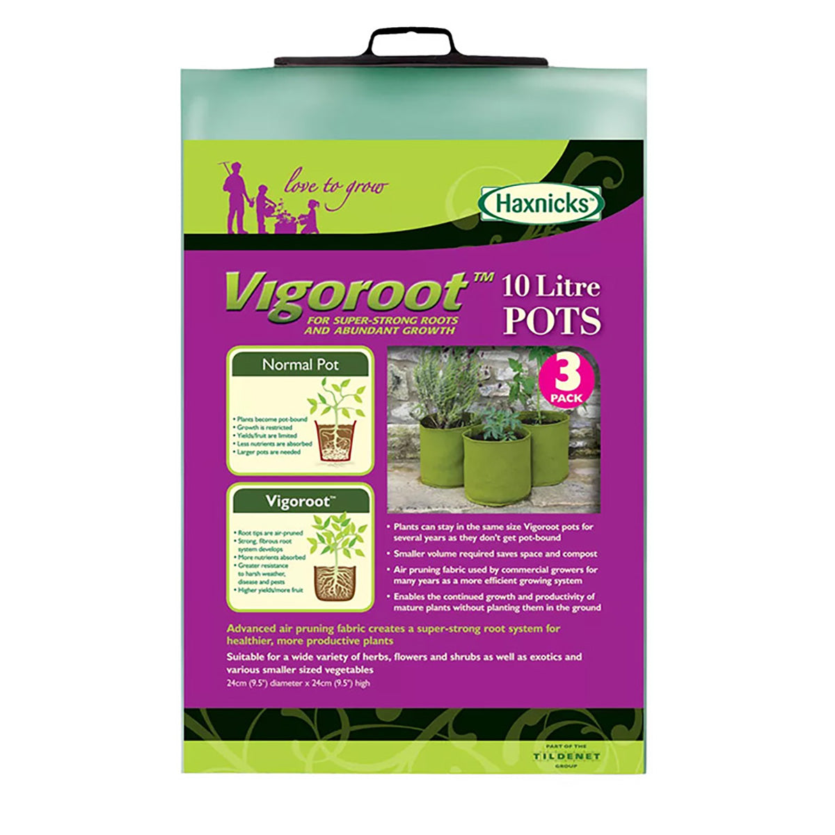 Vigoroot Pots 10L 3-pack 布製鉢 プランター 3枚入り