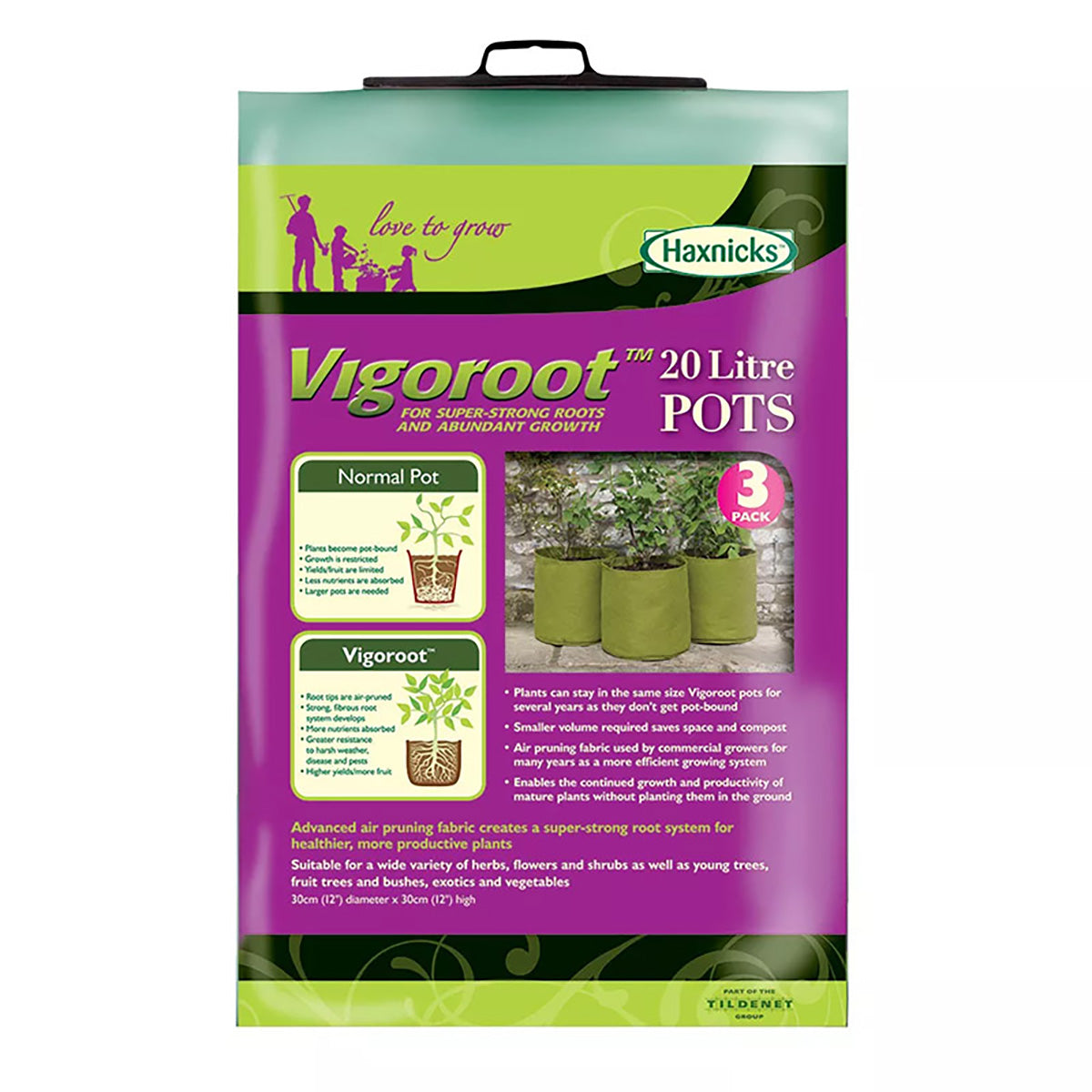 Vigoroot Pots 20L 3-pack 布製鉢 プランター 3枚入り