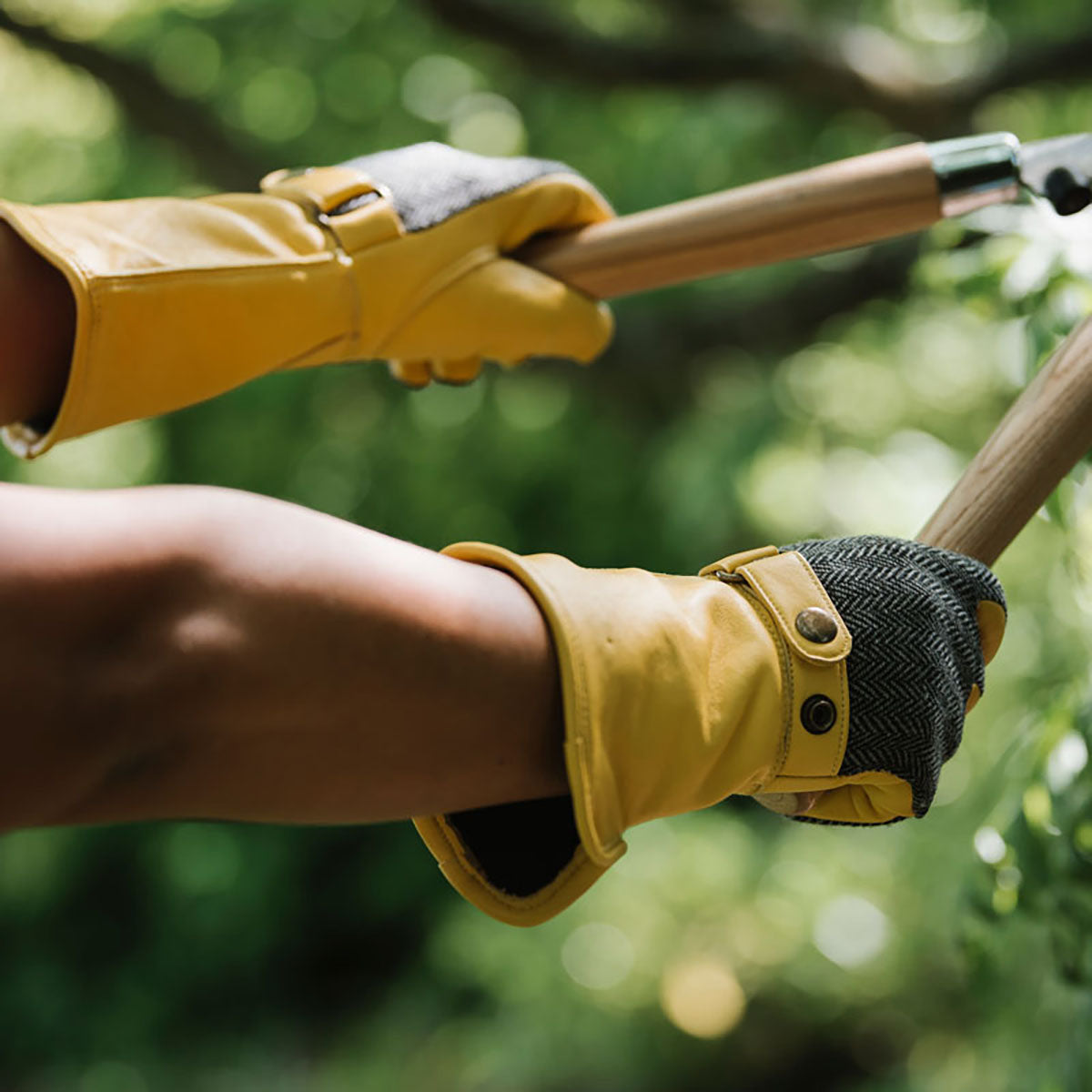 Luxury Leather Gauntlet Gloves Ladies Medium ガーデニング グローブ レディース Mサイズ