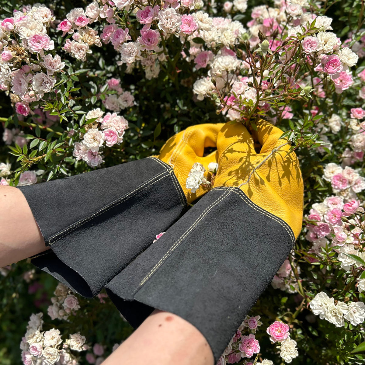 Luxury Leather Gauntlet Gloves Mens Large ガーデニング グローブ メンズ Lサイズ