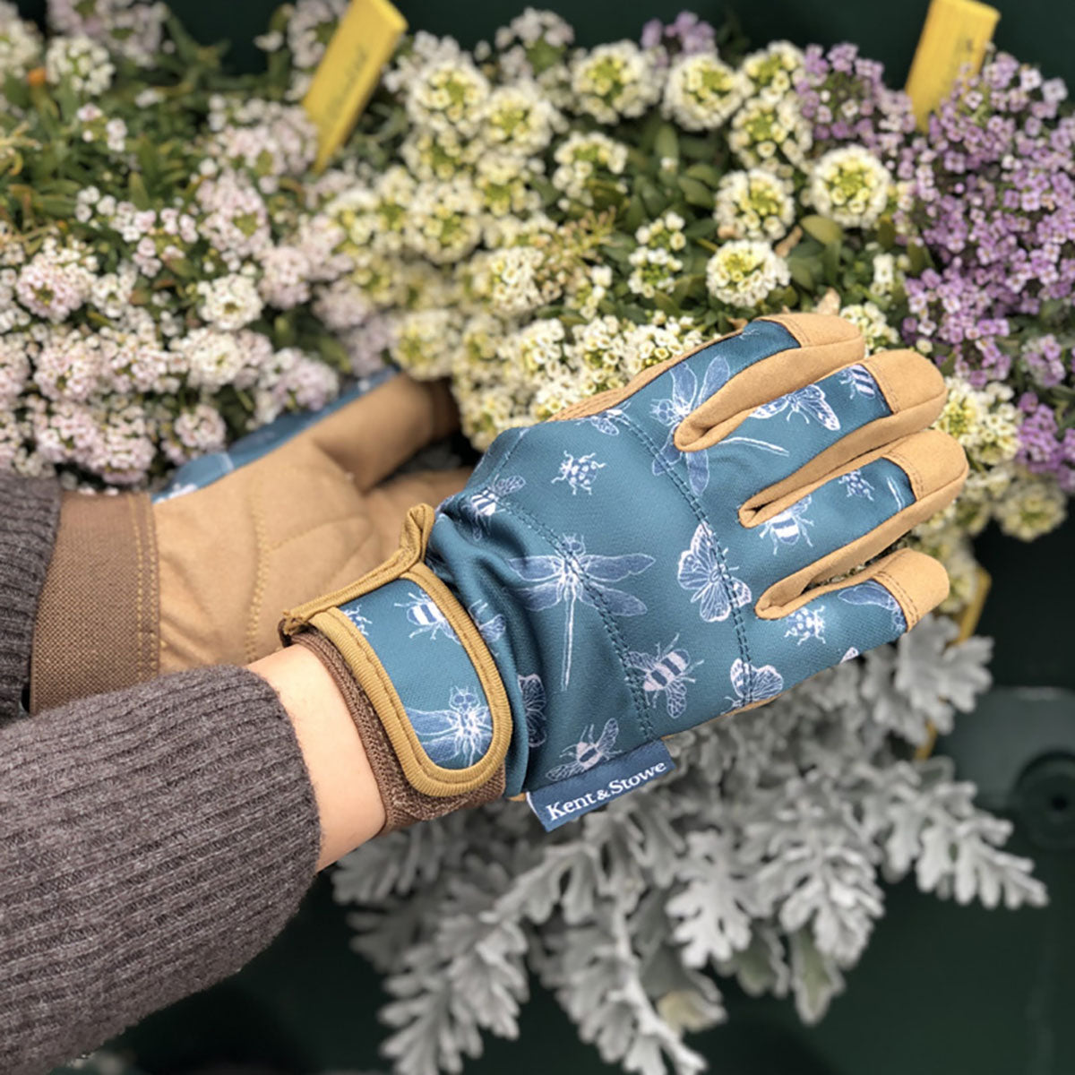 Premium Comfort Gloves Insect  Medium プレミアムガーデニンググローブ 虫柄 Mサイズ