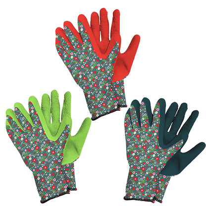 Weeding Gloves 3-pack ガーデニング 滑り止め付きグローブ 3色入り