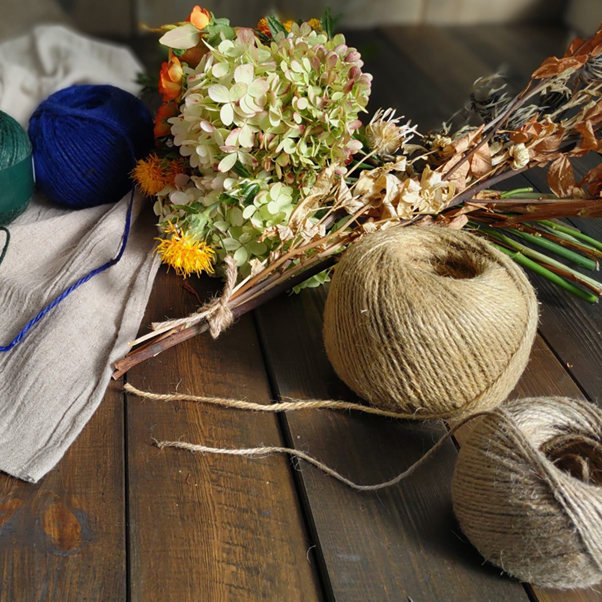 Jute Stone Twine Bleached 麻ひも 150m ナチュラルストーン