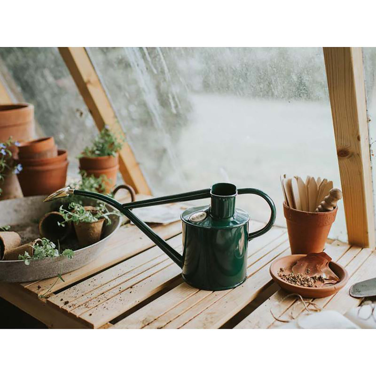 Metal Indoor 1L 金属製 じょうろ ガーデニング グリーン