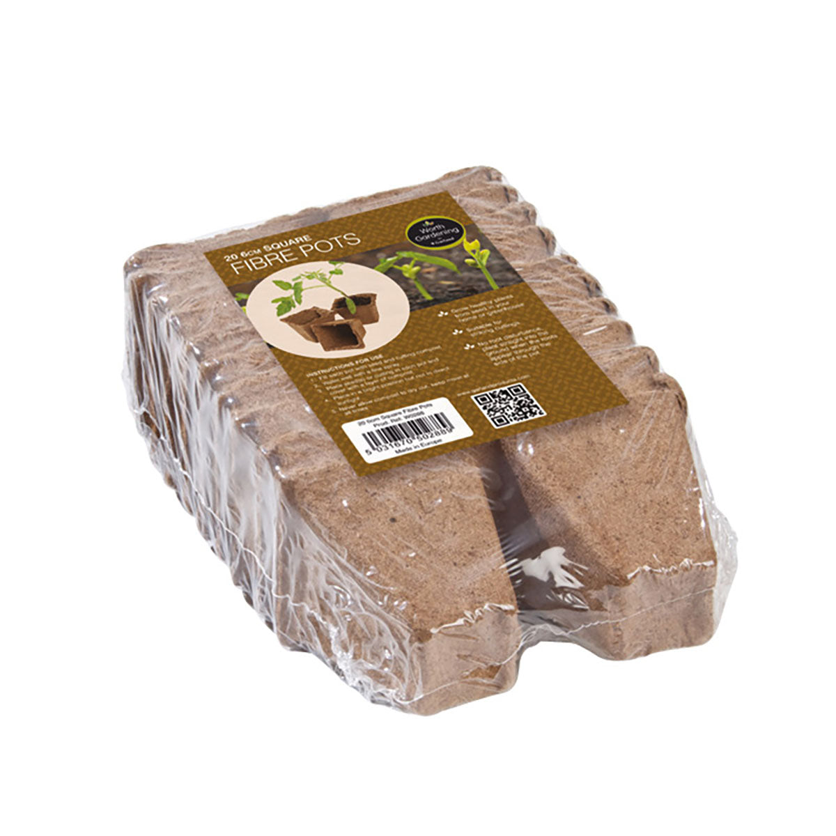 Fibre Pot Square ファイバーポット 四角 6cm×20個入り