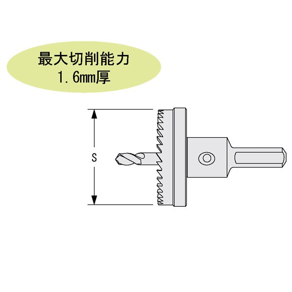 ライト精機 ハイスホールソー 72mm