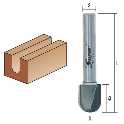 ライト精機 トリマ用U溝ビット TR-49