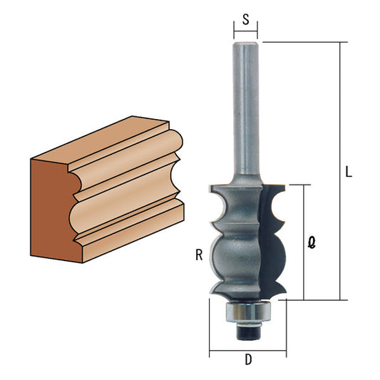 ライト精機 トリマ用スペシャルモールカッター（コロ付） TR-52