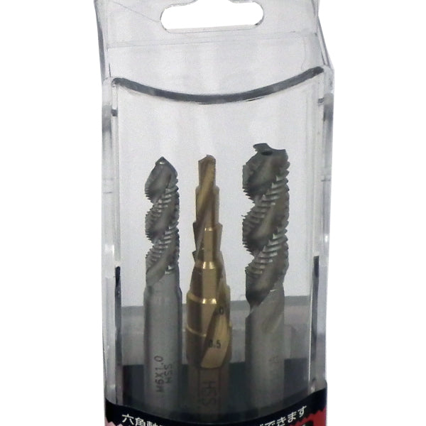 ライト精機 六角軸スパイラルタップセット M4/M5/下穴ドリル