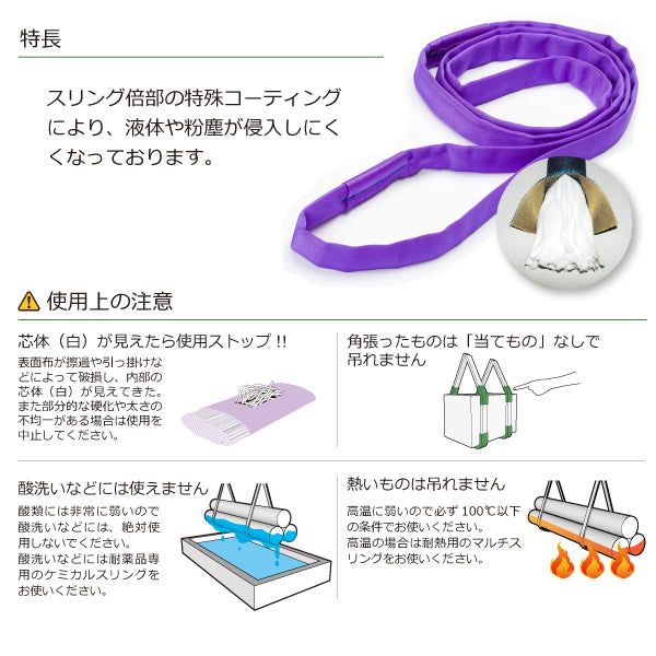 東レインターナショナル シライマルチスリングWG FN エンドレス形 1ton 幅38mm 長さ1m～5ｍ