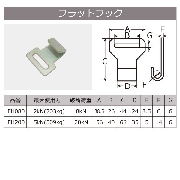 東レインターナショナル ベルタイト ラチェットバックル RK-25M フラットフック付