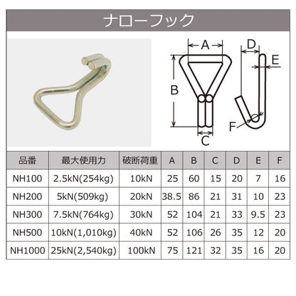 東レインターナショナル 黒ベルタイト ラチェットバックル RK-35B ナローフック付