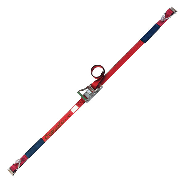 allsafe ラチェット式Tワンピース&ナローフック仕様 固定1m×調節4m～7ｍ 赤