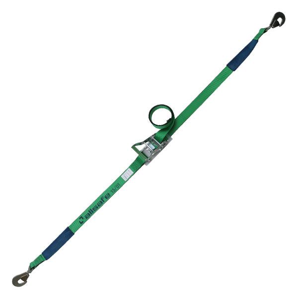 allsafe ラチェット式ツイストスナップフック仕様 固定1m×調節4m～7ｍ 緑