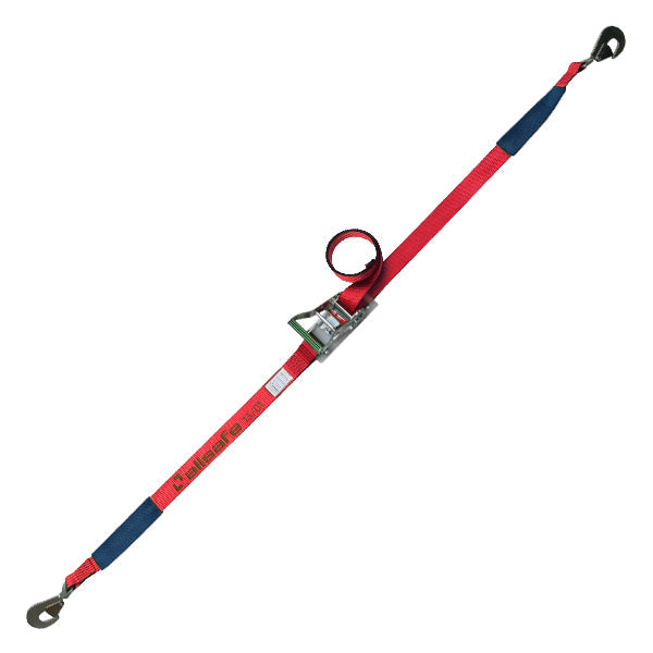 allsafe ラチェット式ツイストスナップフック仕様 固定1m×調節4m～7ｍ 赤