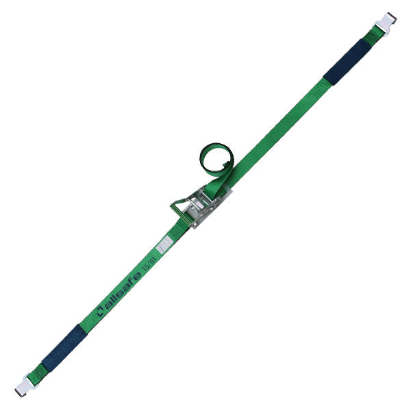 allsafe ラチェット式フラットフック仕様 固定1m×調節4m～7ｍ 緑