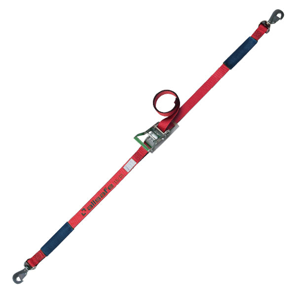allsafe ラチェット式回転スナップフック仕様 固定1m×調節4m～7ｍ 赤