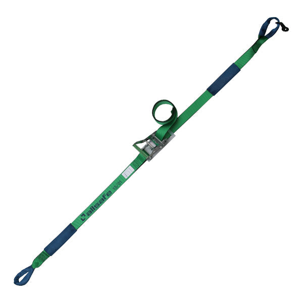 allsafe ステンレス製ラチェット式しぼり仕様 固定1m×調節4m～7ｍ 緑