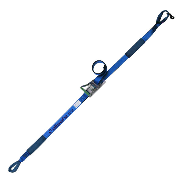 allsafe ステンレス製ラチェット式しぼり仕様 固定1m×調節4m～7ｍ 青