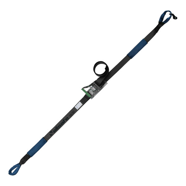 allsafe ステンレス製ラチェット式しぼり仕様 固定1m×調節4m～7ｍ 黒