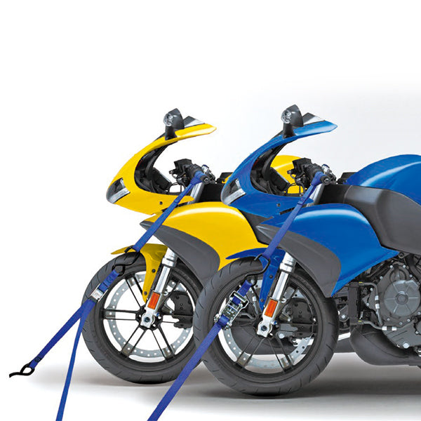allsafe バイク用タイダウン カム式 固定0.04m×調節1.3m 青