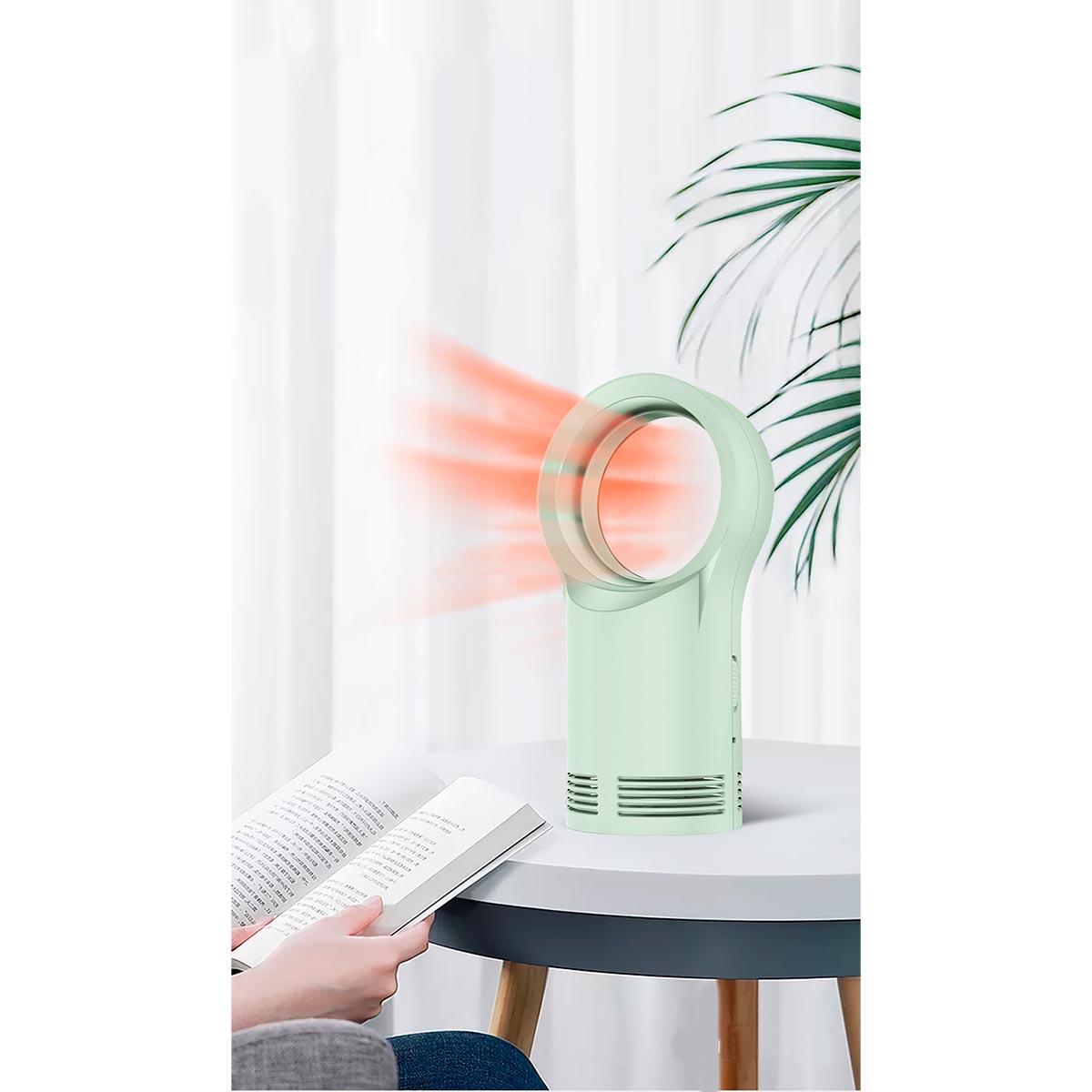 羽なしファンヒーター2　26×13.5cm　ブルー