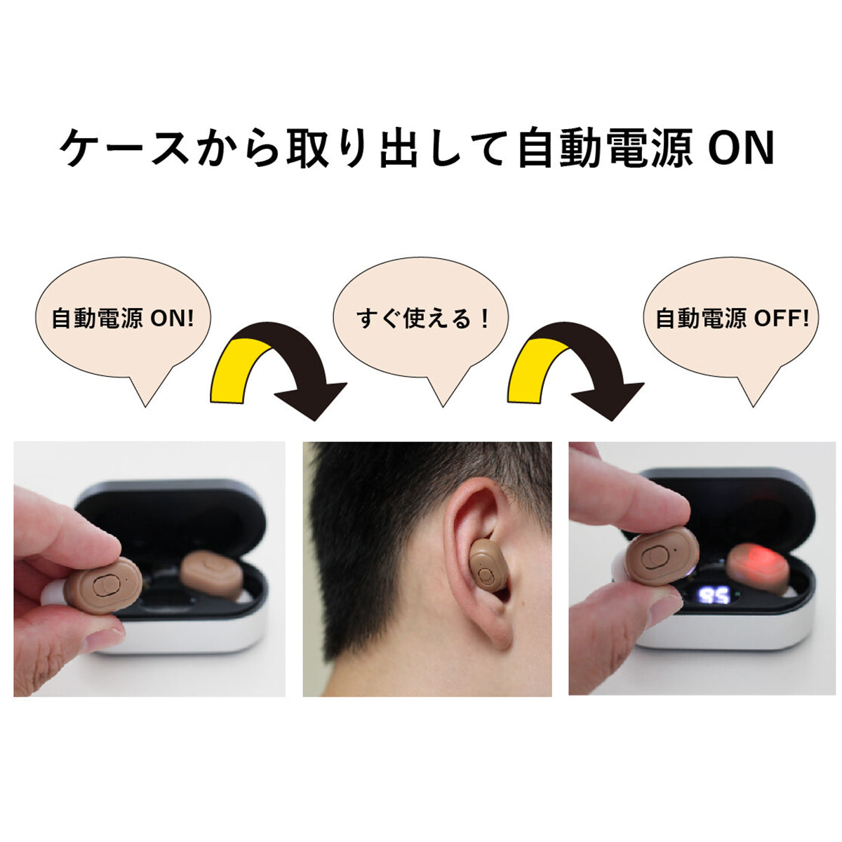 充電式両耳用集音器ハッキリさん