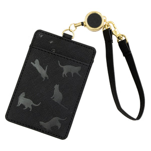 やっぱり猫が好き　パスケース　ブラック