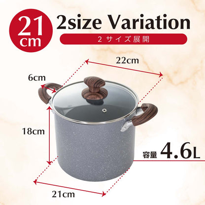 every U. Marble Chef　ストーンマーブル加工両手鍋　21cm