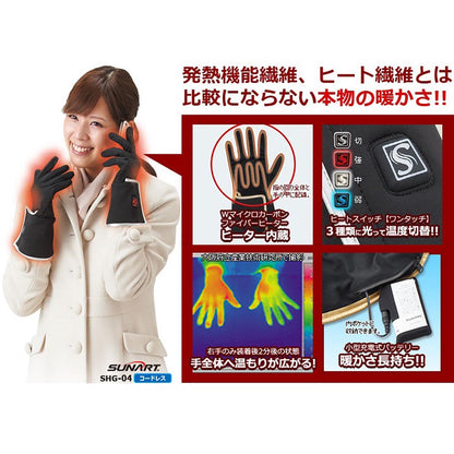 SUNART おててのこたつ ソフト手袋 シルバー S/Mサイズ