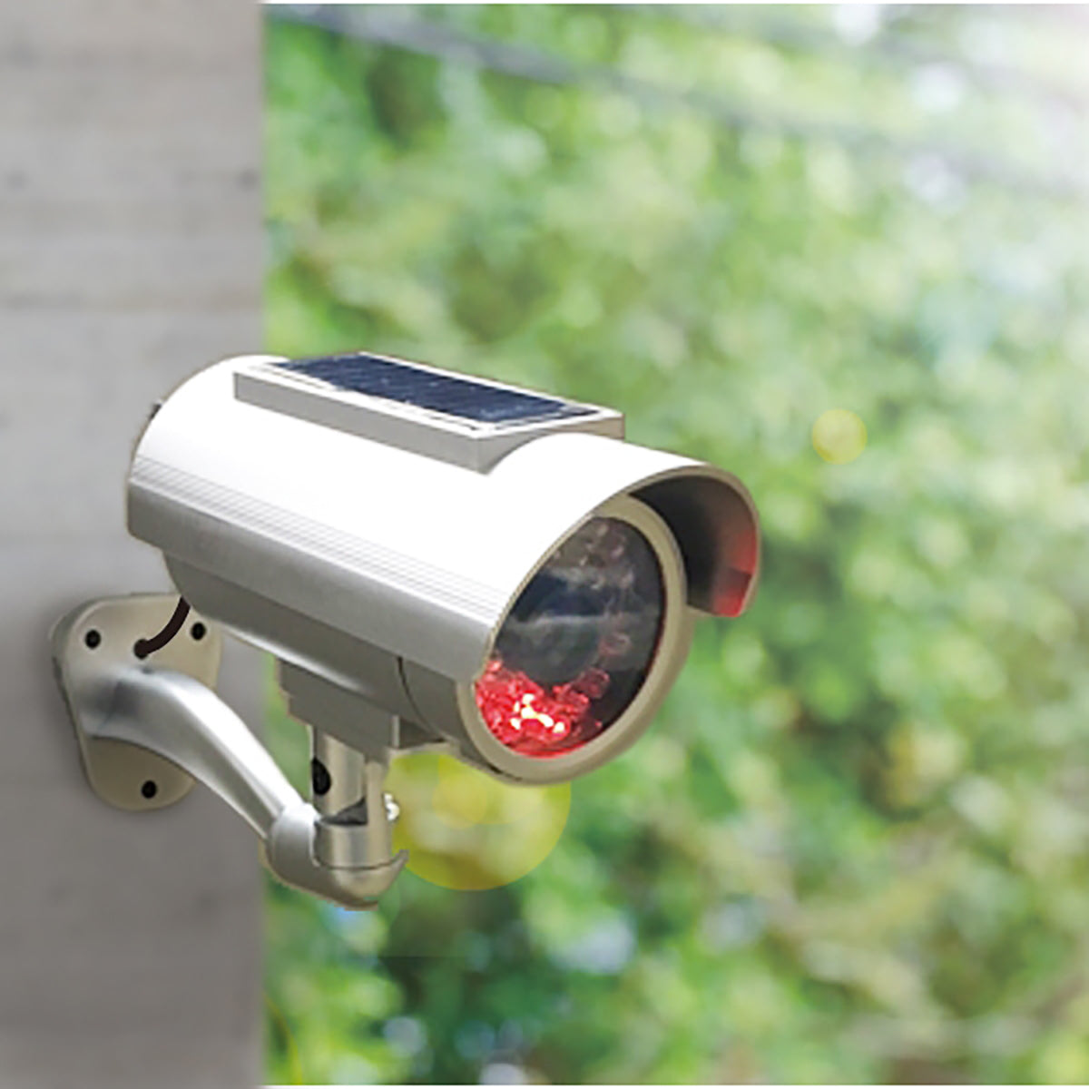 ソーラー充電式防犯ダミーカメラ