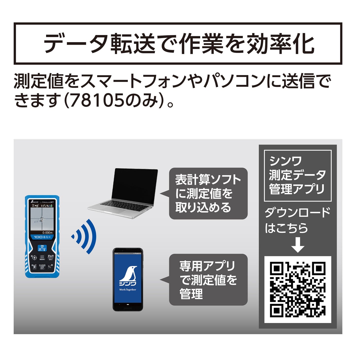 レーザー距離計L-Measure100 8倍ズームファインダーD転送