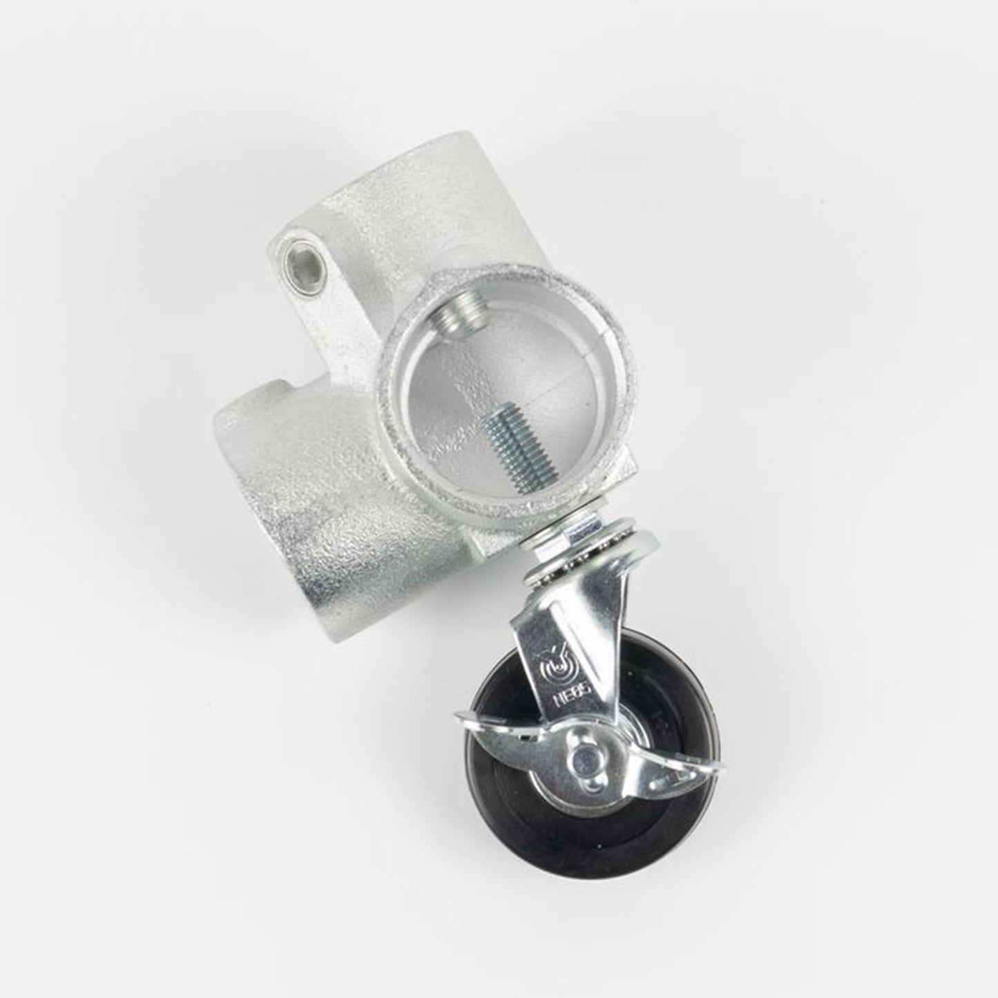 単管用ジョイント金具　Sタイプ　小キャスター付き　コーナー型