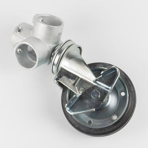 単管用ジョイント金具　Sタイプ　大キャスター付き　コーナー型