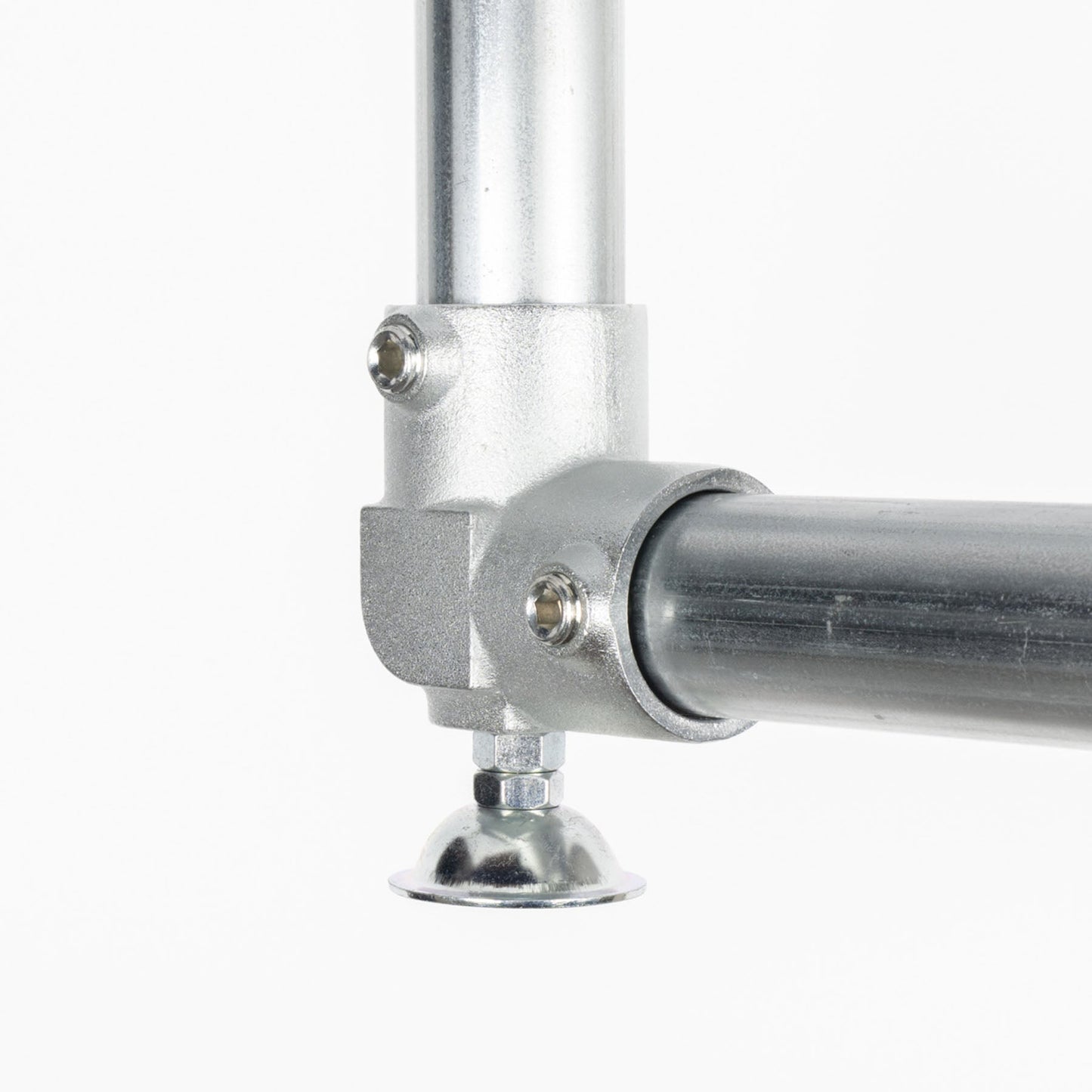 単管用ジョイント金具　Sタイプ　水平調整　ラウンド　エルボ型