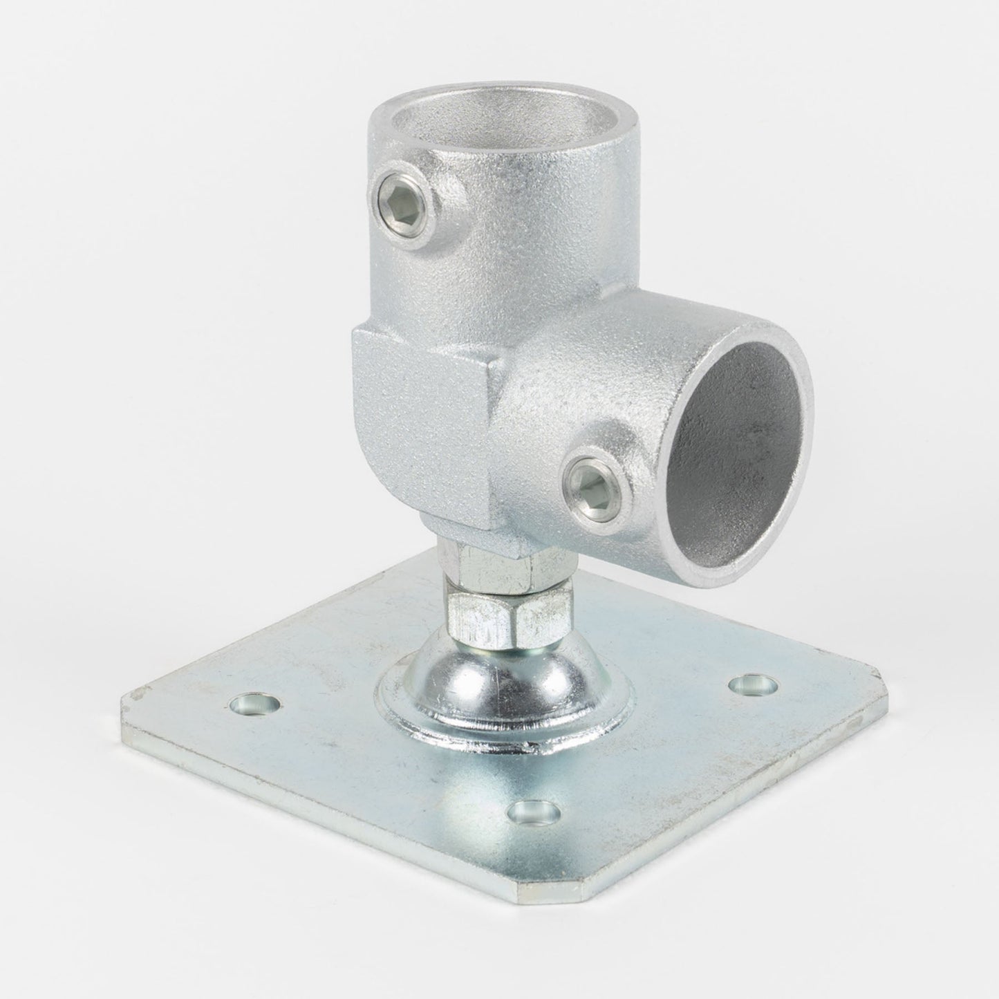 単管用ジョイント金具　Sタイプ　水平調整　重量用スクエア　エルボ型