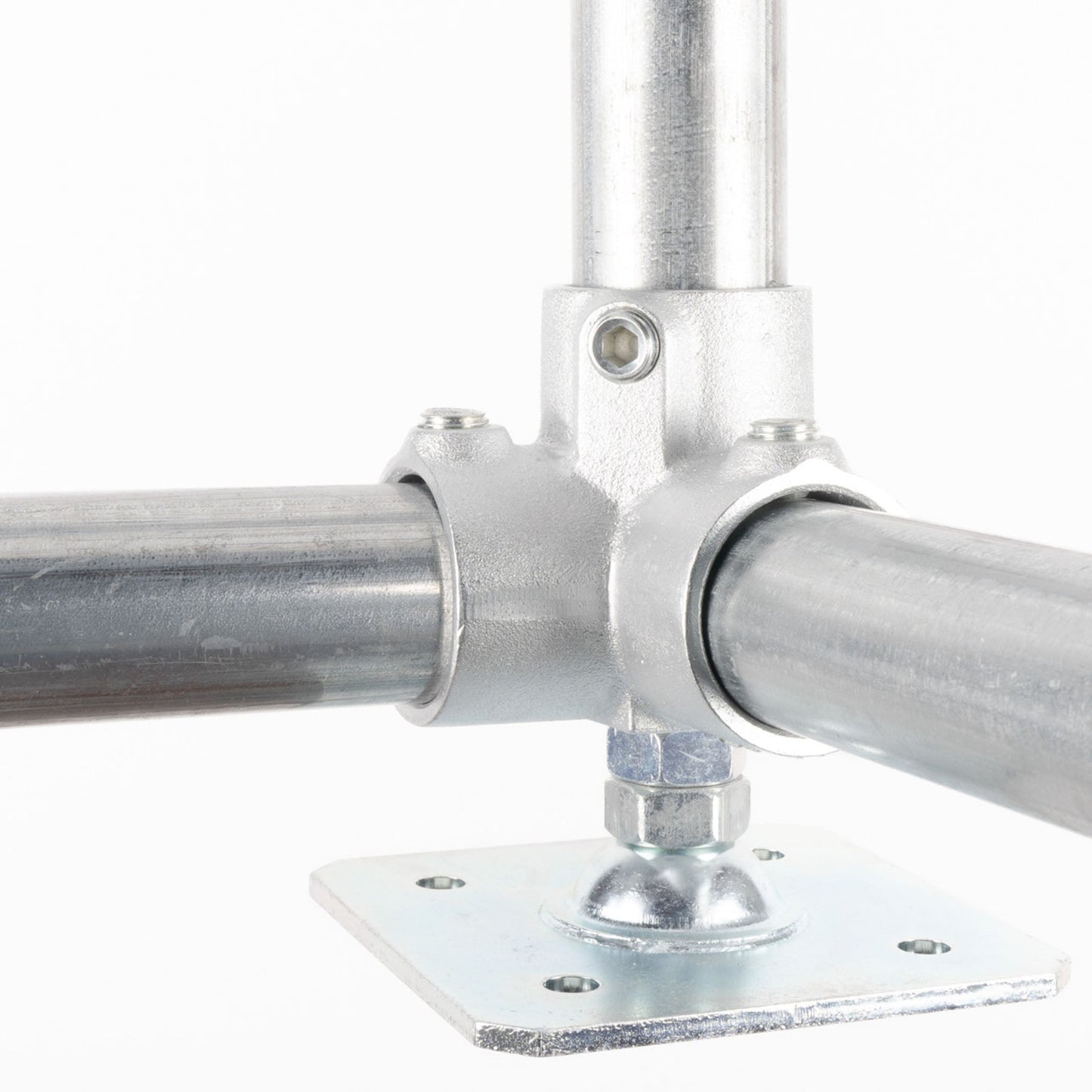 単管用ジョイント金具　Sタイプ　水平調整　重量用スクエア　コーナー型