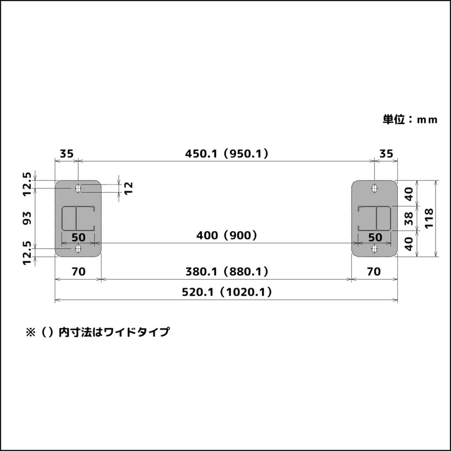 コーナーガードワイドボーダータイプ（ブラック）