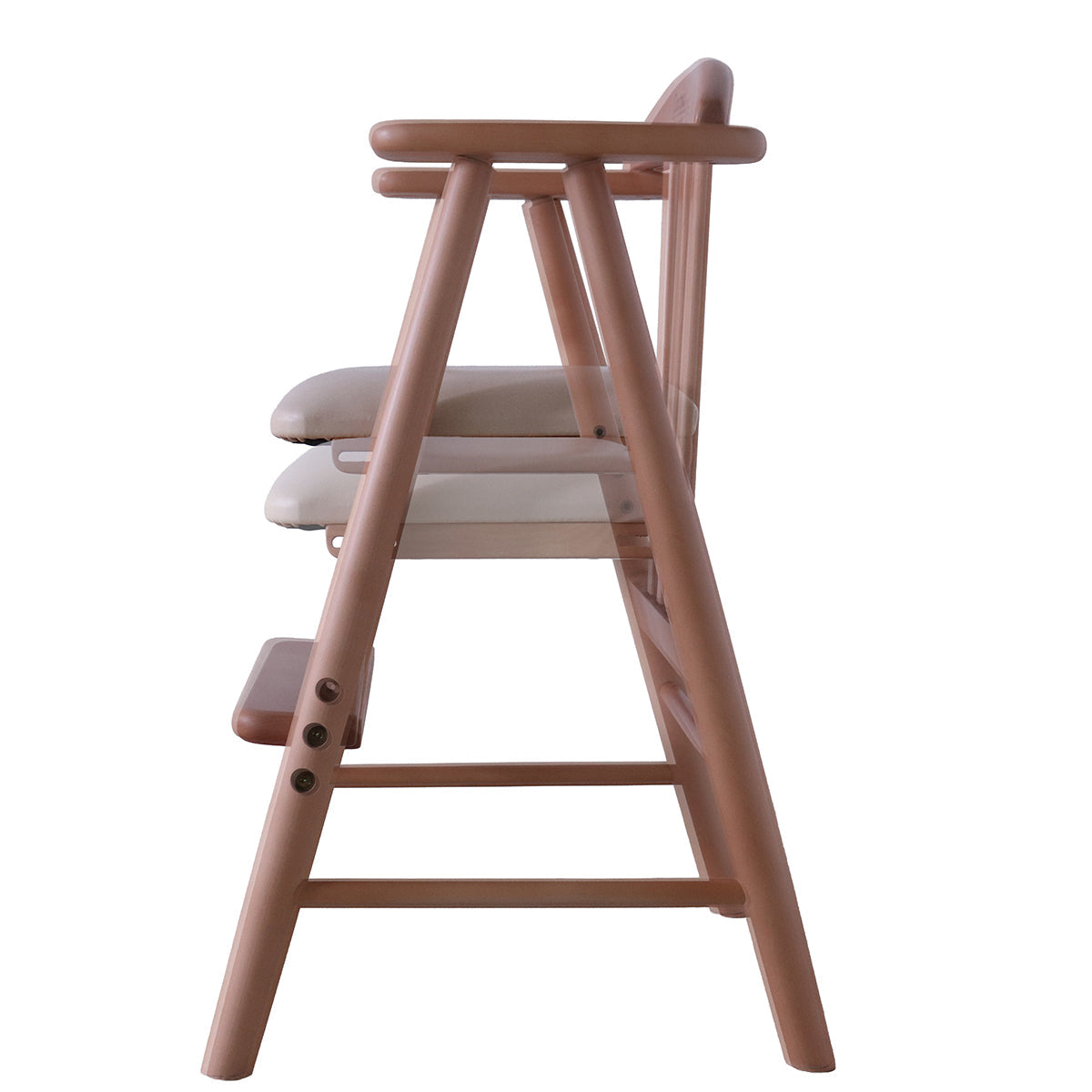 ベビーチェアワイド　生後7か月から　天然木　ライトブラウン