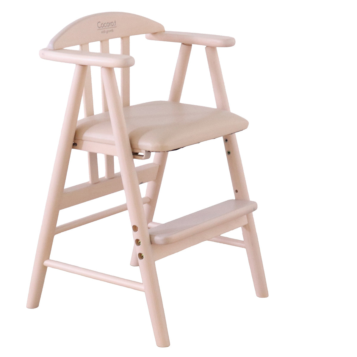 ベビーチェアワイド　生後7か月から　天然木　ホワイト