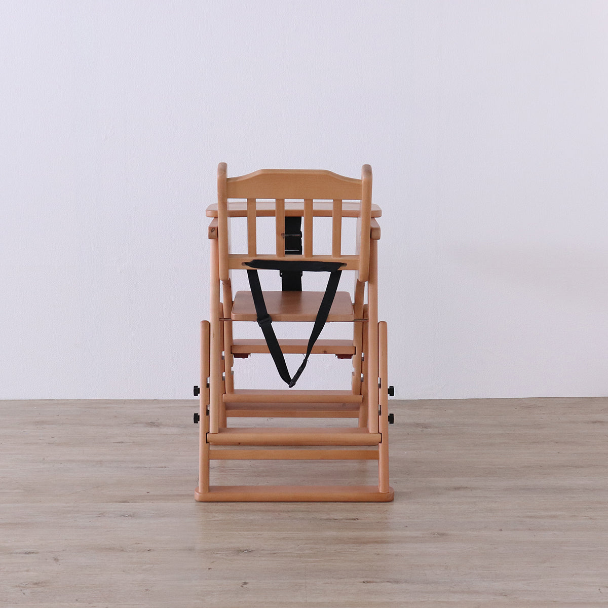 おりたたみベビーチェア　生後7か月から　天然木　ライトブラウン