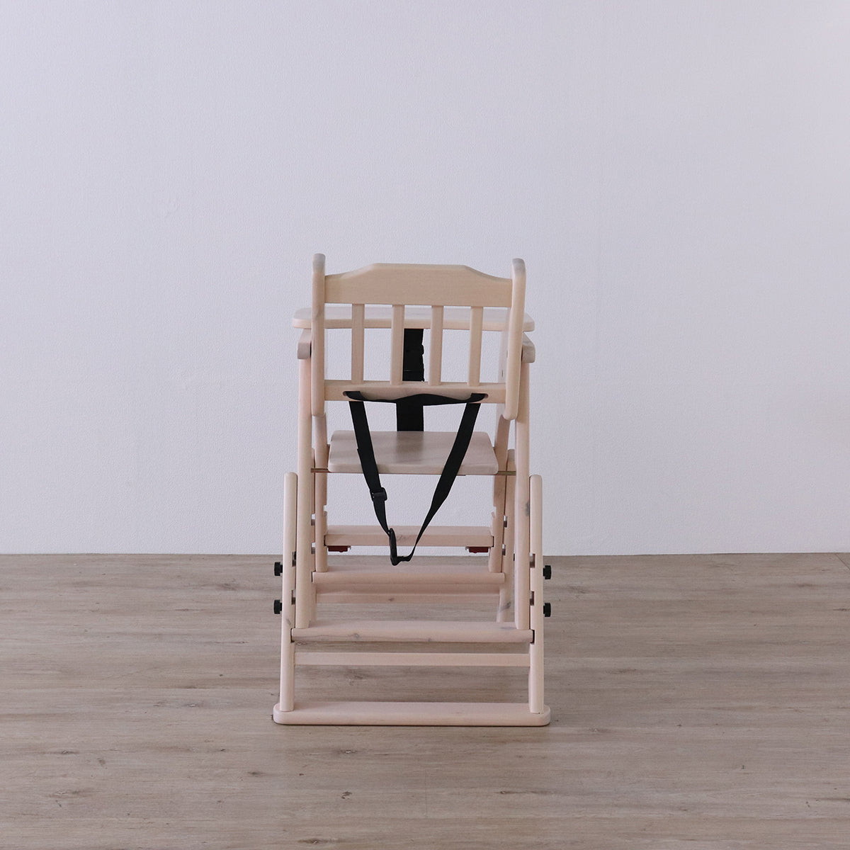 おりたたみベビーチェア　生後7か月から　天然木　ホワイト